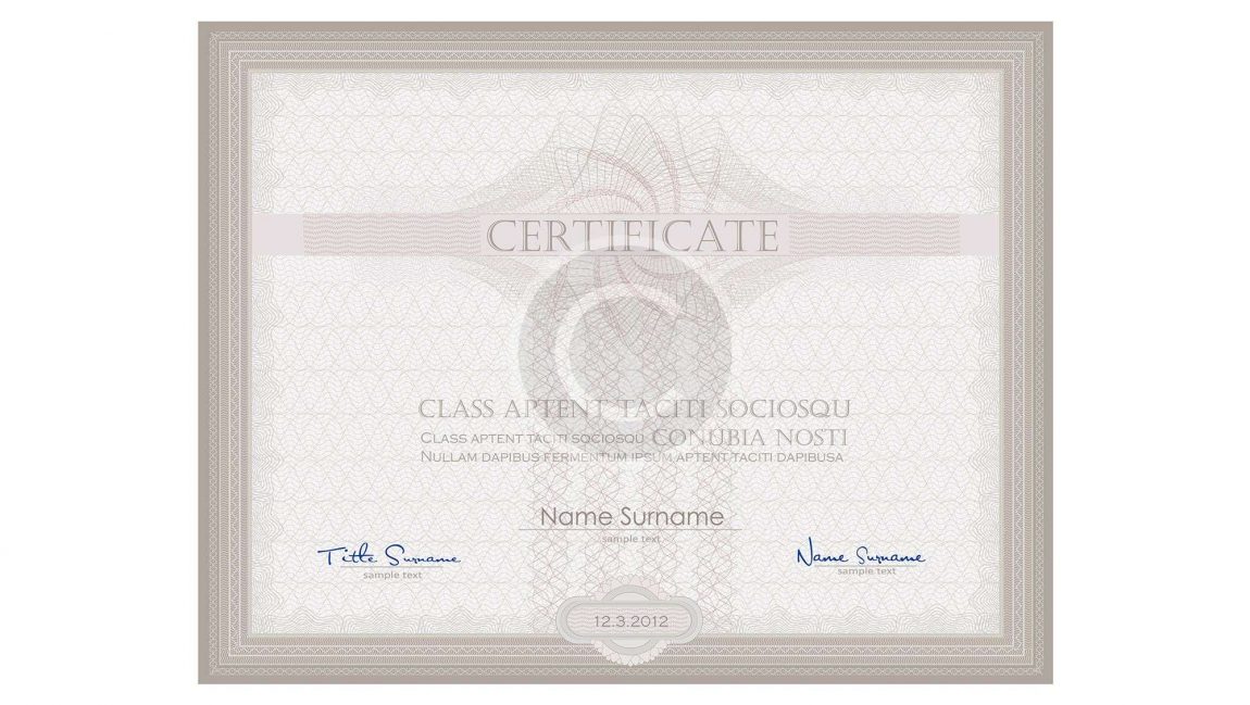 Day’s Certificate